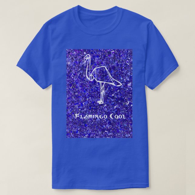 Camiseta Flamingo na Glitter roxa (Frente do Design)