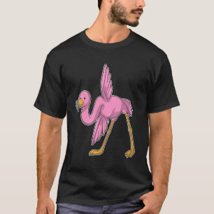 Camiseta Flamingo no exercício do Yoga Stretching