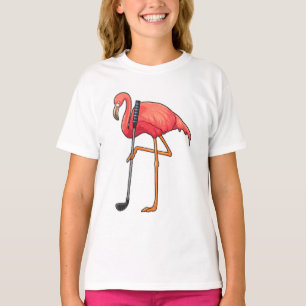 Camiseta Flamingo no Golf, clube de golfe
