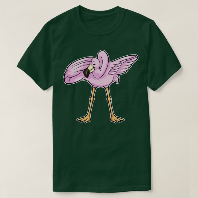 Camiseta Flamingo no Hip Hop Dance Dab (Frente do Design)