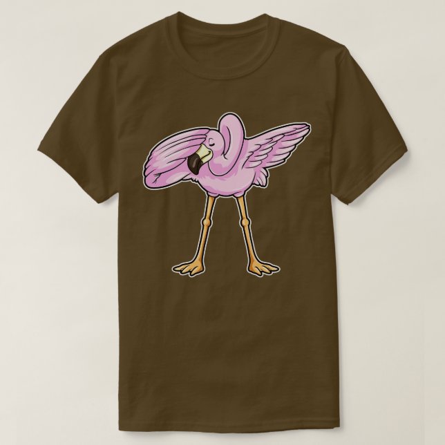 Camiseta Flamingo no Hip Hop Dance Dab (Frente do Design)