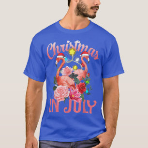 Camiseta Flamingo No Natal De Santa Hábito Em Julho De Flam