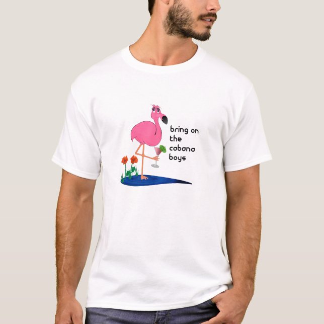 Camiseta Flamingo no t-shirt das férias (Frente)