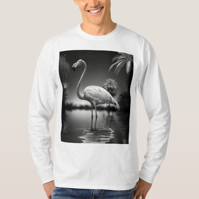 Camiseta Flamingo numa Piscina (Frente)