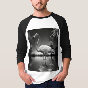 Camiseta Flamingo numa Piscina
