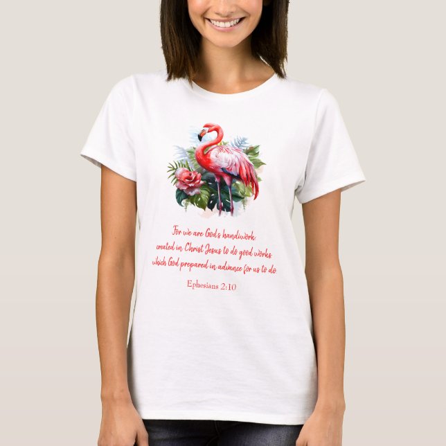 Camiseta Flamingo, obra de Deus (Frente)