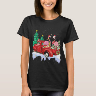 Camiseta Flamingo Papais noeis no Red Truck no Natal do pij
