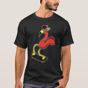 Camiseta Flamingo Patinador Patins