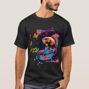 Camiseta Flamingo Pescador Vara de pescar Peixe