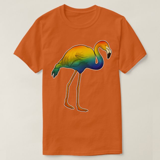 Camiseta Flamingo Rainbow  (Frente do Design)