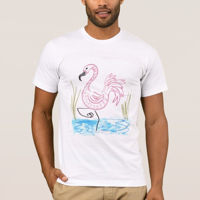 Camiseta Flamingo Rosa #13 (Frente)
