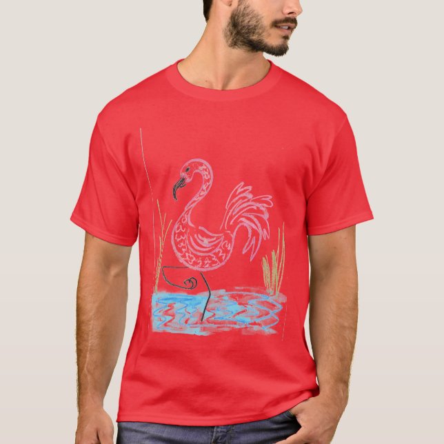 Camiseta Flamingo Rosa #13 (Frente)