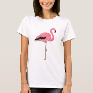 Camiseta Flamingo rosa brilhante Natal na praia
