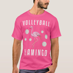 Camiseta Flamingo Rosa de Voleibol de Praia