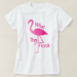 Camiseta Flamingo, rosa quente, ombre geométrica do que o b