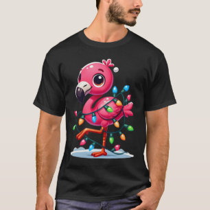 Camiseta Flamingo Rosa Tropical Engraçado Natal Em Julho Ha