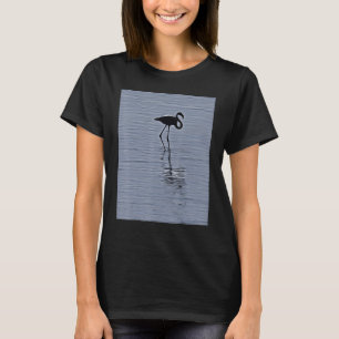 Camiseta Flamingo Silhouette Arte acrílica