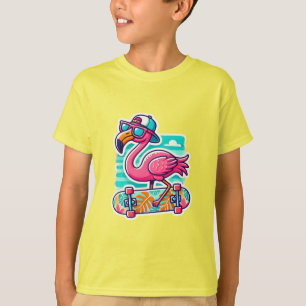 Camiseta Flamingo Skater Vibes T-Shirt