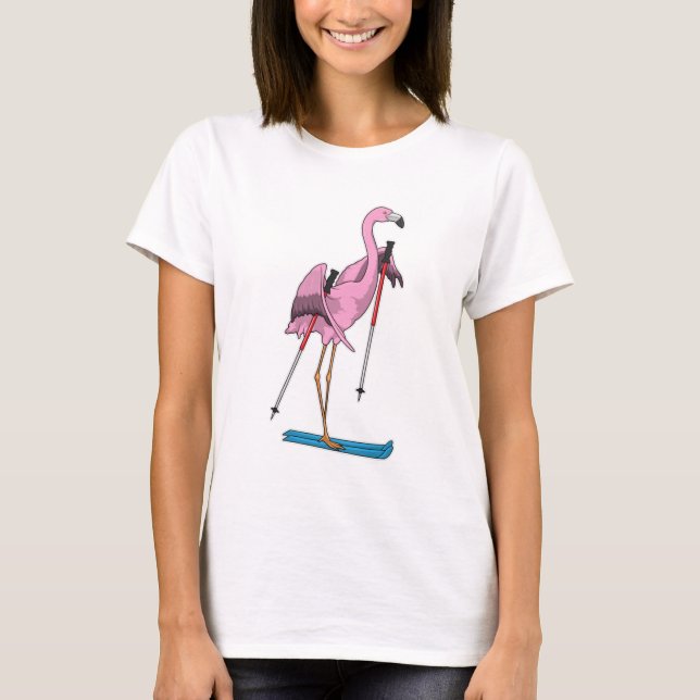 Camiseta Flamingo Skier Ski (Frente)