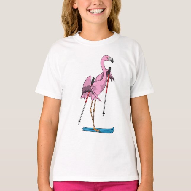 Camiseta Flamingo Skier Ski (Frente)