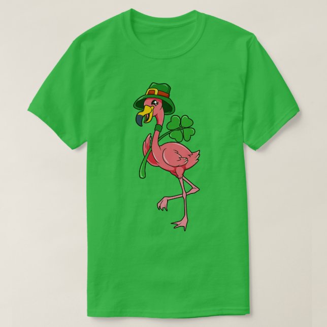 Camiseta Flamingo St Patricks Flamingo (Frente do Design)