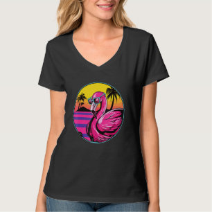 Camiseta Flamingo Summer Beach Sunset Holiday