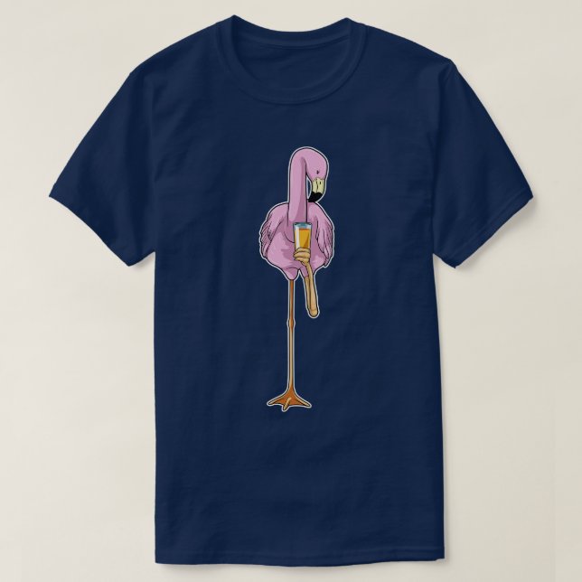 Camiseta Flamingo Sumo de laranja (Frente do Design)