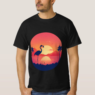Camiseta Flamingo Sunset Serenity