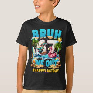 Camiseta Flamingo T-Rex Surfando Divertido - Bruh 67 Último