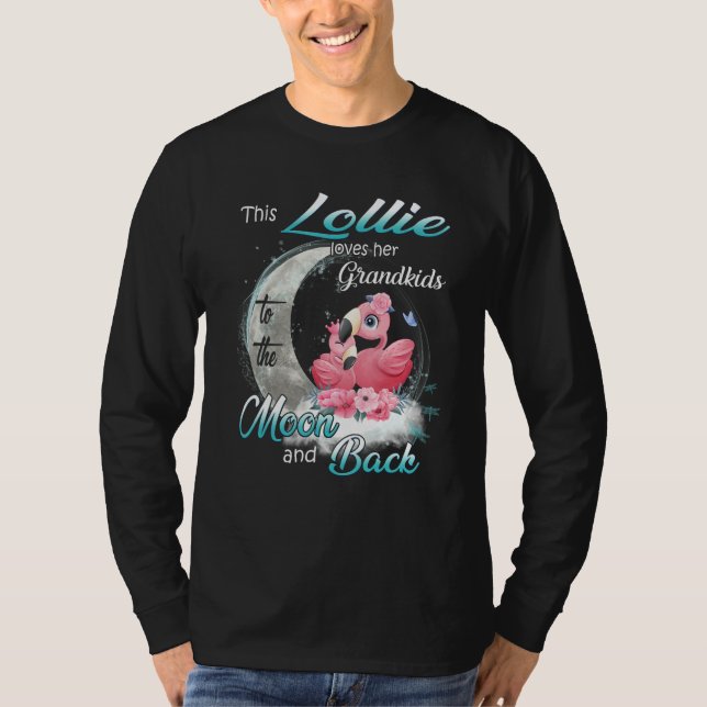 Camiseta Flamingo This Lollie Loves Her Grandkids To Moon A (Frente)