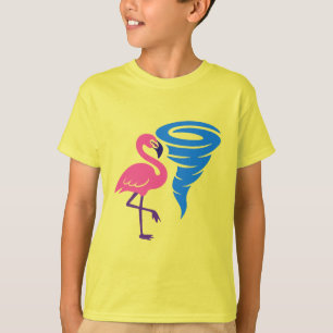 Camiseta Flamingo Tornado Bold Modern Graphic Art