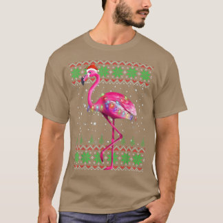Camiseta Flamingo Ugly Christmas Sweet Lights