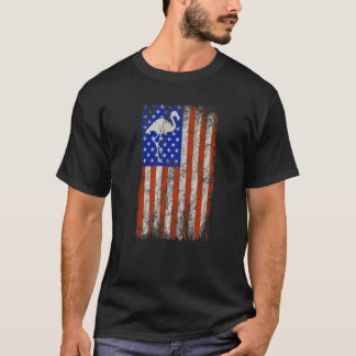 Camiseta Flamingo Usa Bandeira 4 De Julho Dia Da Independên