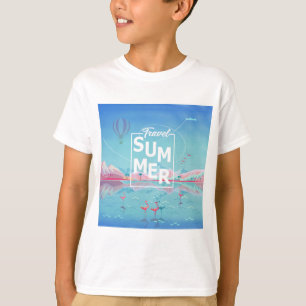 Camiseta Flamingo, viagem mágico, praia tropical do mar, n