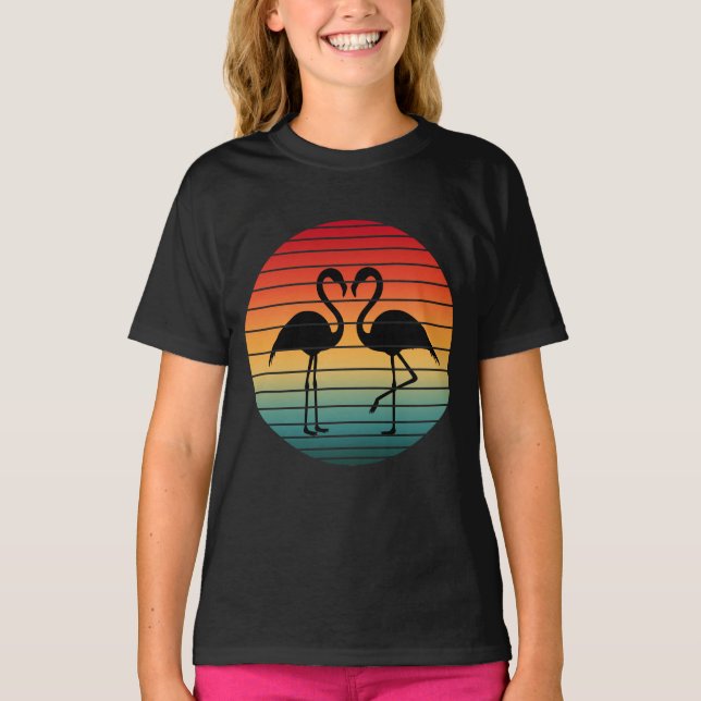 Camiseta flamingo vintage (Frente)