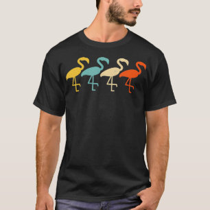 Camiseta Flamingo Vintage Retro Bird Wading 60