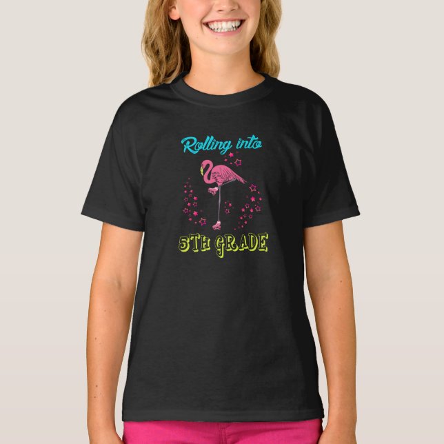 Camiseta Flamingo Voltando Ao 5 De Volta À Escola (Frente)