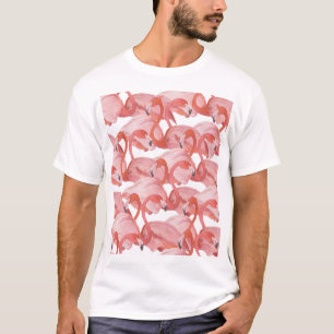 Camiseta Flamingo Watercolor: Padrão Invisível