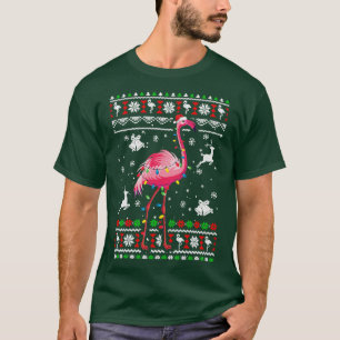 Camiseta Flamingo Xmas Luzes de Natal Feias Adolescentes Gi