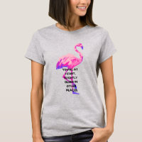 Flamingo Young No Coração Engraçado Dizendo Coisa