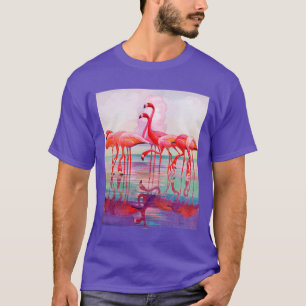 Camiseta Flamingos cor-de-rosa por Francis Lee Jacques