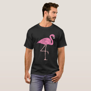 Camiseta Flamingos cor-de-rosa que estão com textura 3 da