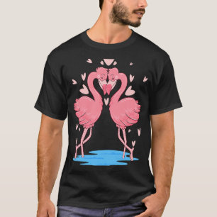 Camiseta Flamingos Dia de os namorados para Casal apaixonad