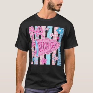 Camiseta Flâmula de Floral Listrada de Volta às Aulas Segun