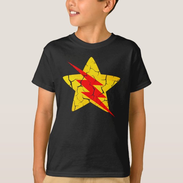 Camiseta flash e cruzamento de estrelas (Frente)
