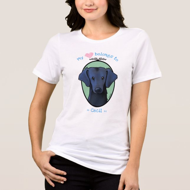Camiseta Flat Coat Retriever My Heart (Frente)