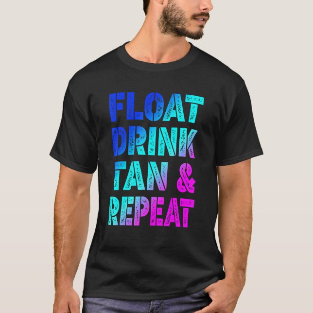Camiseta Flat Drink Tan Repetir Férias de Verão para Mulher (Frente)