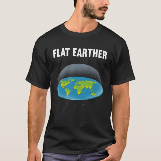 Camiseta Flat Earther Flat Earth Map Conspiracy (Frente)