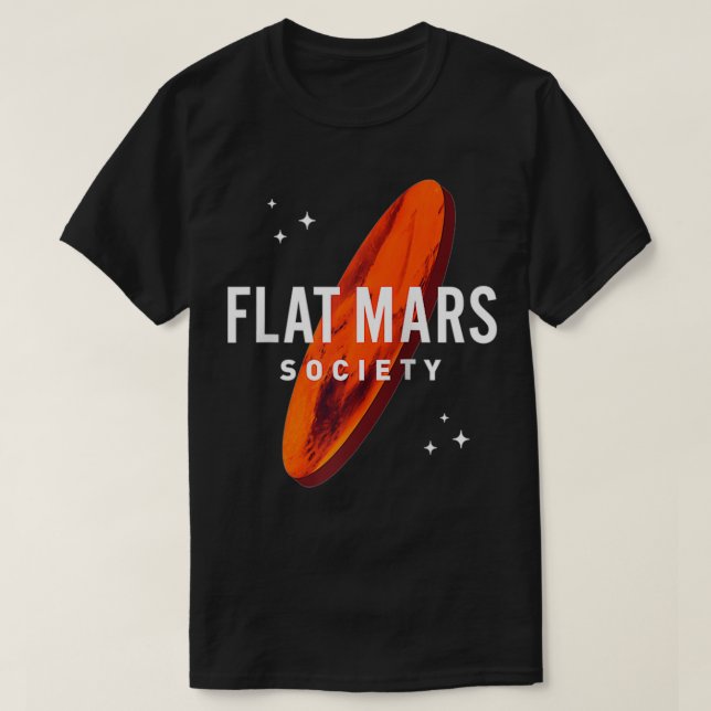 Camiseta Flat Mars Society Gift Men Women (Frente do Design)