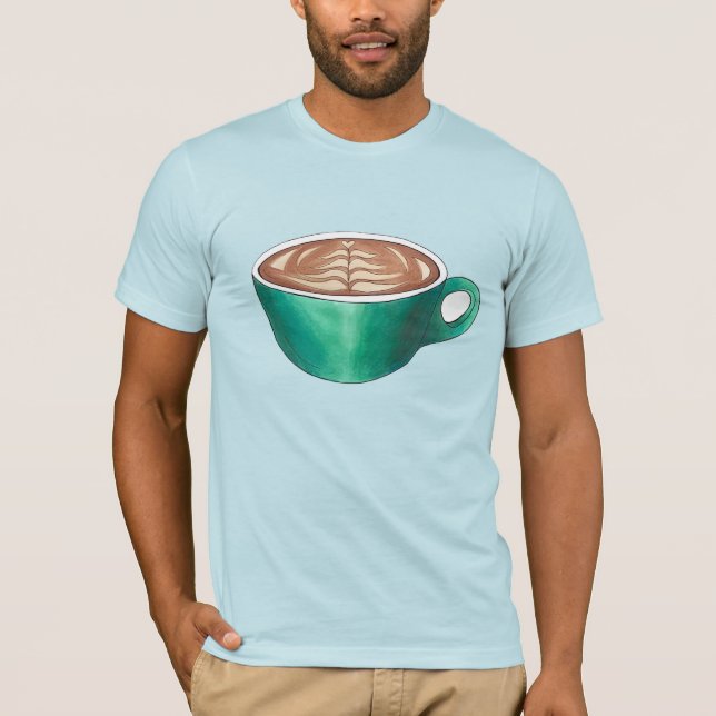 Camiseta Flat White Latte Cappucccino Café Compro House Caf (Frente)